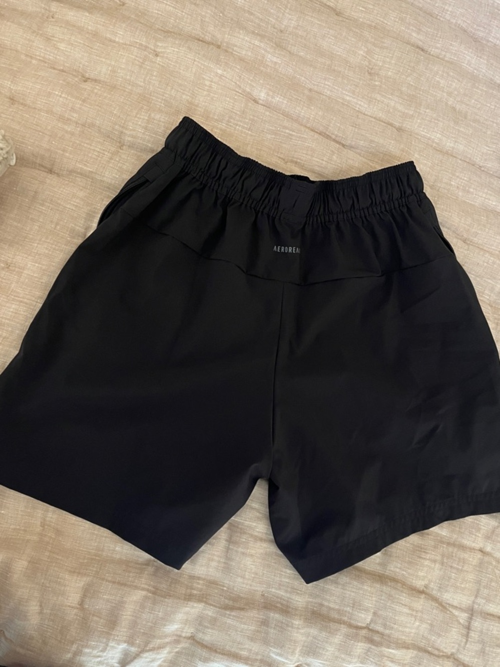 adidas Black Performance Running Shorts with Reflective Logo - Picture 3 of 7